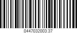 Código de barras (EAN, GTIN, SKU, ISBN): '0447032003.37'