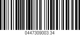 Código de barras (EAN, GTIN, SKU, ISBN): '0447309003.34'