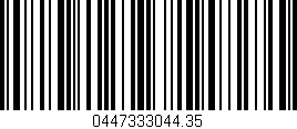 Código de barras (EAN, GTIN, SKU, ISBN): '0447333044.35'