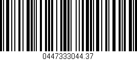 Código de barras (EAN, GTIN, SKU, ISBN): '0447333044.37'