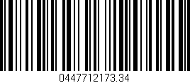 Código de barras (EAN, GTIN, SKU, ISBN): '0447712173.34'