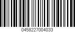 Código de barras (EAN, GTIN, SKU, ISBN): '0458227004033'
