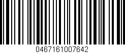 Código de barras (EAN, GTIN, SKU, ISBN): '0467161007642'