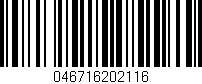 Código de barras (EAN, GTIN, SKU, ISBN): '046716202116'