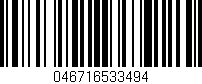 Código de barras (EAN, GTIN, SKU, ISBN): '046716533494'
