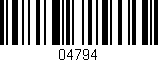 Código de barras (EAN, GTIN, SKU, ISBN): '04794'