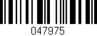 Código de barras (EAN, GTIN, SKU, ISBN): '047975'