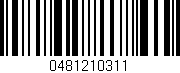 Código de barras (EAN, GTIN, SKU, ISBN): '0481210311'