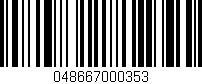 Código de barras (EAN, GTIN, SKU, ISBN): '048667000353'