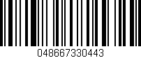 Código de barras (EAN, GTIN, SKU, ISBN): '048667330443'