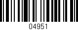 Código de barras (EAN, GTIN, SKU, ISBN): '04951'