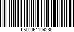 Código de barras (EAN, GTIN, SKU, ISBN): '0500361194368'
