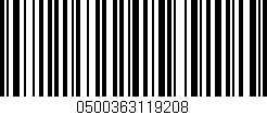 Código de barras (EAN, GTIN, SKU, ISBN): '0500363119208'