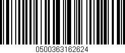 Código de barras (EAN, GTIN, SKU, ISBN): '0500363162624'