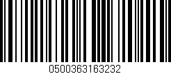Código de barras (EAN, GTIN, SKU, ISBN): '0500363163232'