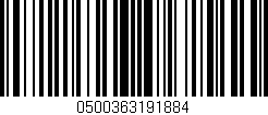 Código de barras (EAN, GTIN, SKU, ISBN): '0500363191884'