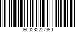 Código de barras (EAN, GTIN, SKU, ISBN): '0500363237650'