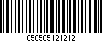 Código de barras (EAN, GTIN, SKU, ISBN): '050505121212'