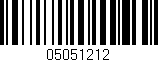 Código de barras (EAN, GTIN, SKU, ISBN): '05051212'