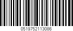 Código de barras (EAN, GTIN, SKU, ISBN): '0519752113086'