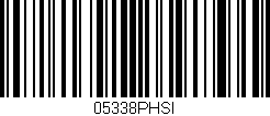 Código de barras (EAN, GTIN, SKU, ISBN): '05338PHSI'