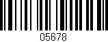Código de barras (EAN, GTIN, SKU, ISBN): '05678'