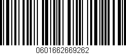 Código de barras (EAN, GTIN, SKU, ISBN): '0601662669262'