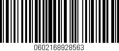 Código de barras (EAN, GTIN, SKU, ISBN): '0602168928563'