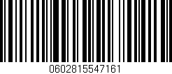 Código de barras (EAN, GTIN, SKU, ISBN): '0602815547161'