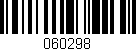 Código de barras (EAN, GTIN, SKU, ISBN): '060298'