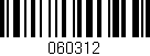 Código de barras (EAN, GTIN, SKU, ISBN): '060312'