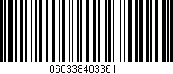 Código de barras (EAN, GTIN, SKU, ISBN): '0603384033611'