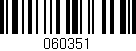 Código de barras (EAN, GTIN, SKU, ISBN): '060351'