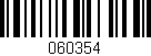 Código de barras (EAN, GTIN, SKU, ISBN): '060354'