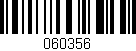 Código de barras (EAN, GTIN, SKU, ISBN): '060356'