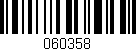 Código de barras (EAN, GTIN, SKU, ISBN): '060358'