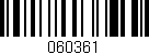 Código de barras (EAN, GTIN, SKU, ISBN): '060361'