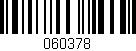 Código de barras (EAN, GTIN, SKU, ISBN): '060378'