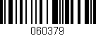 Código de barras (EAN, GTIN, SKU, ISBN): '060379'