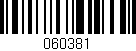 Código de barras (EAN, GTIN, SKU, ISBN): '060381'