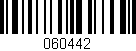 Código de barras (EAN, GTIN, SKU, ISBN): '060442'