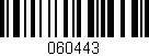 Código de barras (EAN, GTIN, SKU, ISBN): '060443'