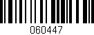 Código de barras (EAN, GTIN, SKU, ISBN): '060447'