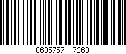 Código de barras (EAN, GTIN, SKU, ISBN): '0605757117263'