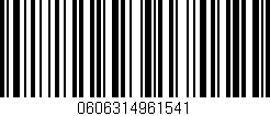 Código de barras (EAN, GTIN, SKU, ISBN): '0606314961541'