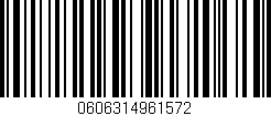 Código de barras (EAN, GTIN, SKU, ISBN): '0606314961572'