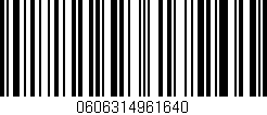 Código de barras (EAN, GTIN, SKU, ISBN): '0606314961640'