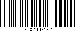 Código de barras (EAN, GTIN, SKU, ISBN): '0606314961671'