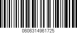 Código de barras (EAN, GTIN, SKU, ISBN): '0606314961725'