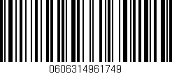 Código de barras (EAN, GTIN, SKU, ISBN): '0606314961749'